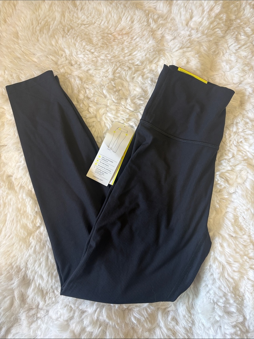 all in motion Black Ribbed High-Waist Leggings